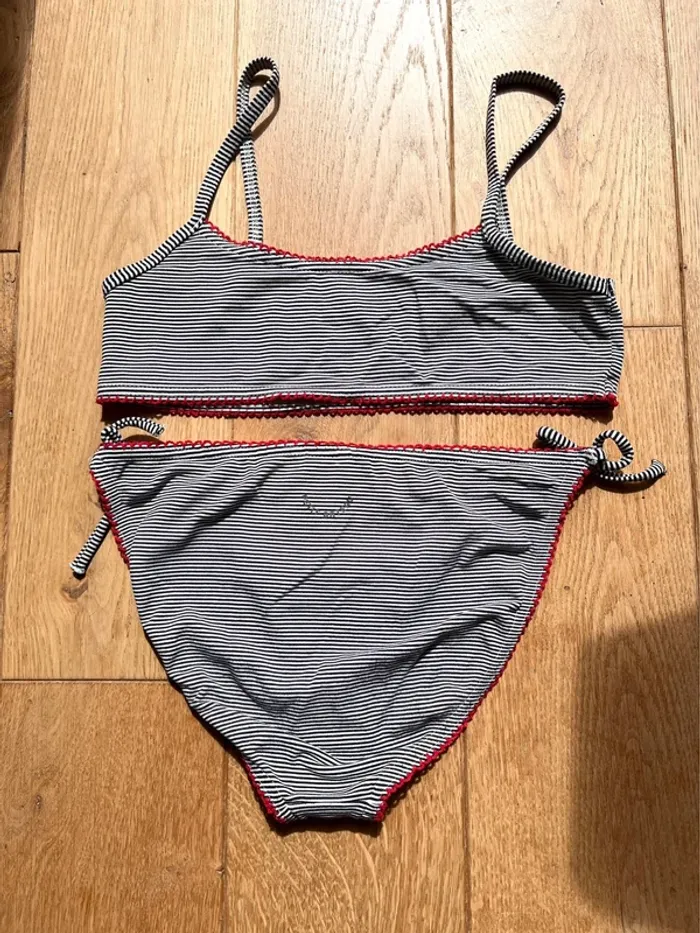 Maillot de bain 2 pièces milleraies - Petit Bateau - 12 ans - photo numéro 2