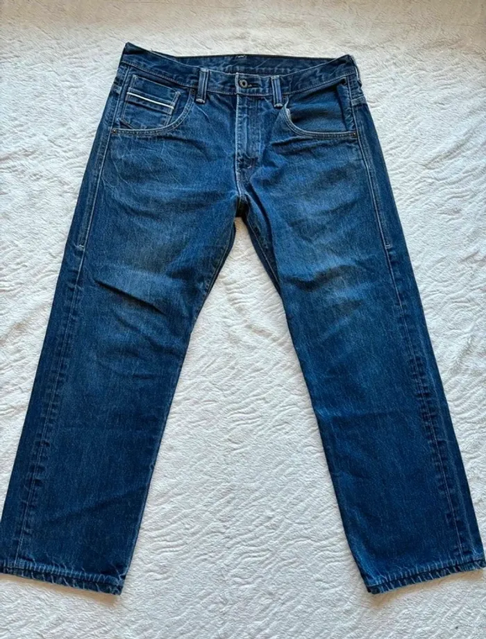 Jean Levi’s 569 loose Straight droit ample homme W33 L30 Made in Mexico bleu foncé L/44 Vintage Y2K - photo numéro 5