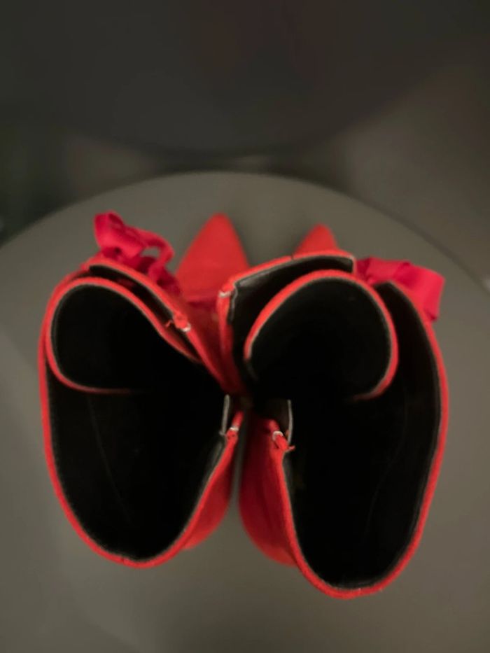 Magnifique bottines Primadonna rouge diabolique à lacets et fermeture éclair pointure 38 - photo numéro 9