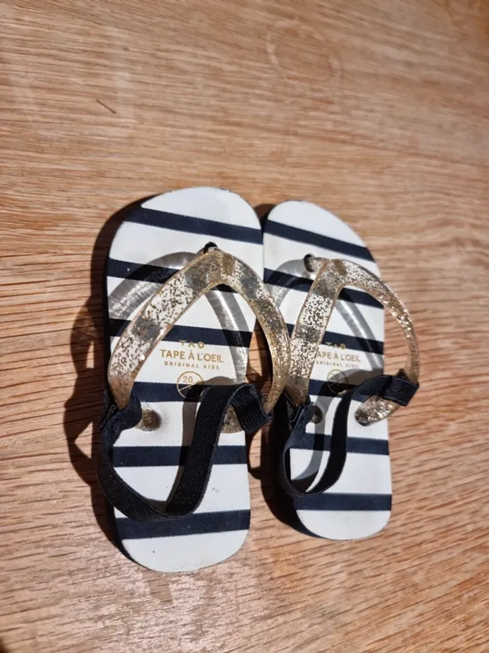 Tongs avec elastiques - photo numéro 2