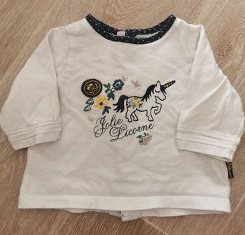 T-shirt manches longues licorne