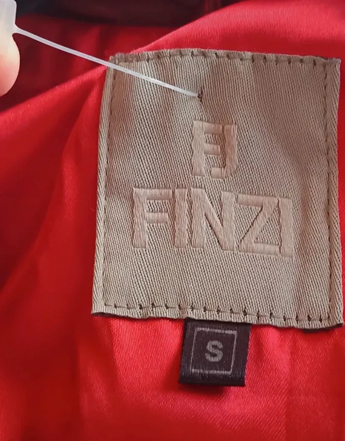 veste perfecto coupe 3/4 en cuir rouge neuf t s 36 m 38 Finzi - photo numéro 6