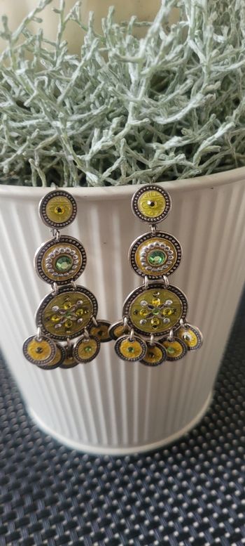 Boucles d'oreilles gas bijoux sequins excellent état