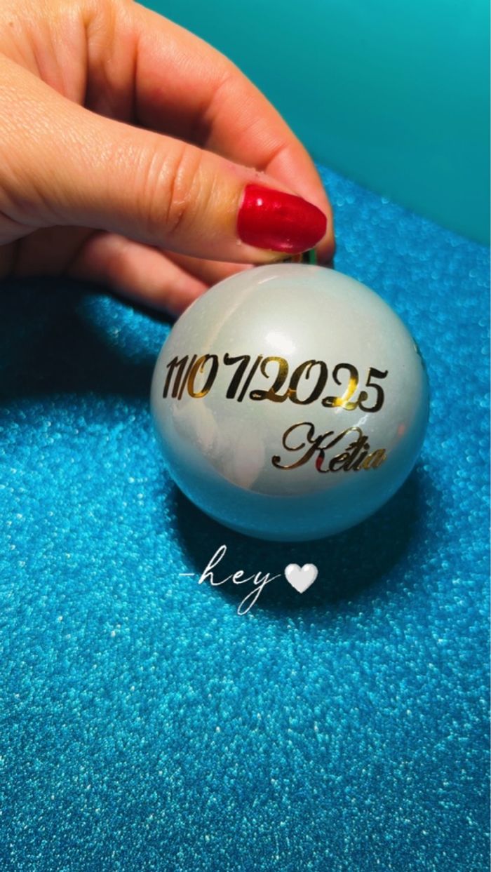 Boule de Noël personnalisé prénom