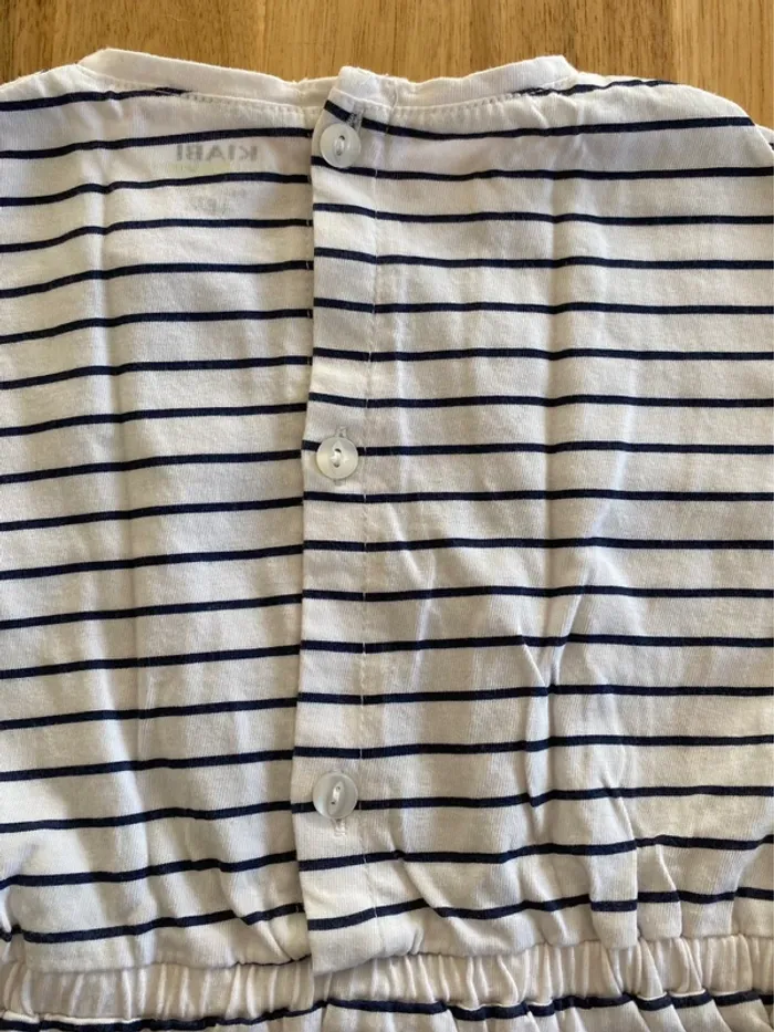 Robe kiabi blanche rayer marine - photo numéro 7