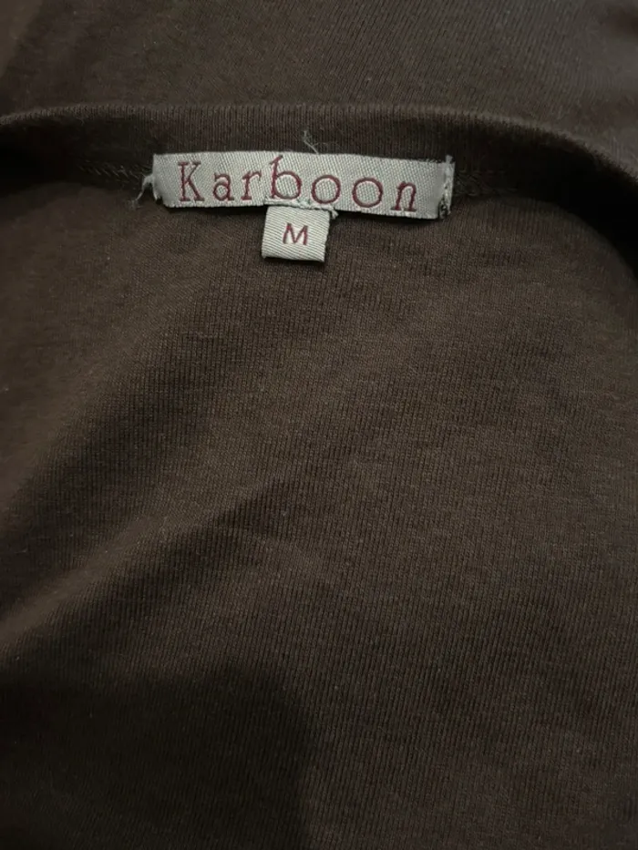 Débardeur marron tribal ethnique Karboon – motif Massai, vibes earthy / afrofuturiste – taille M - photo numéro 6
