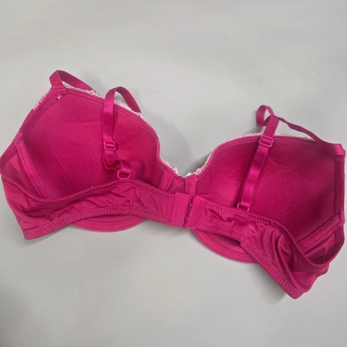 Soutien gorge rose dentelle blanc - photo numéro 3