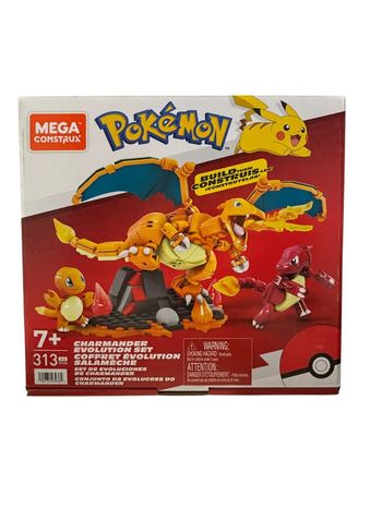 Coffret Mega Construx Pokémon évolution salameche 313 pièces Mattel neuf