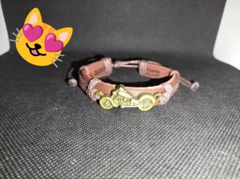 Bracelet moto marron