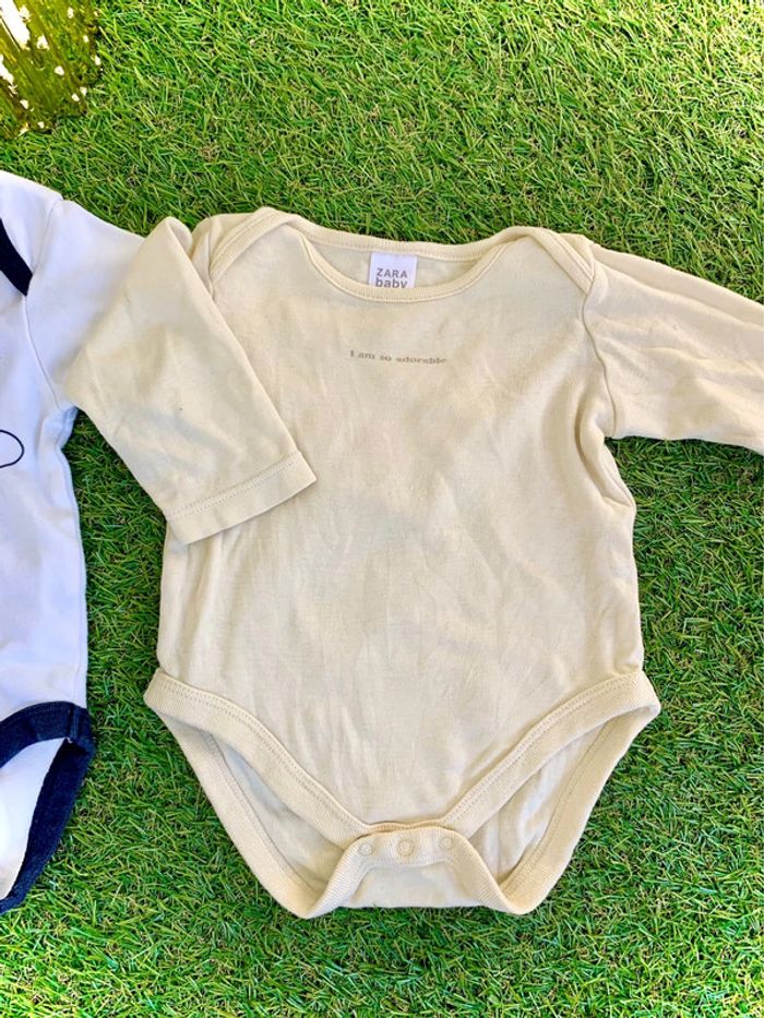 Lot de 2 bodies manches longues 6 mois - photo numéro 3