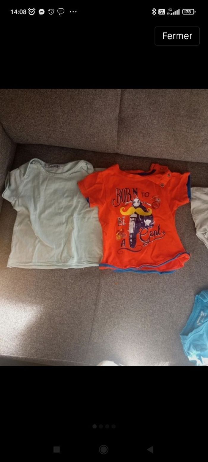 Lot t shirt manches courtes 9 mois