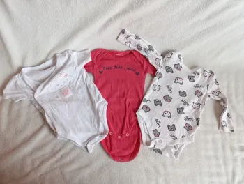 Lot de 3 bodies 6 mois fille