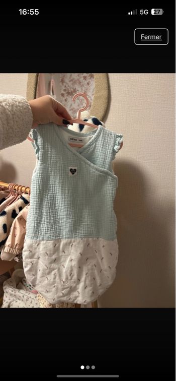 Gigoteuse fille légère 0/3 mois