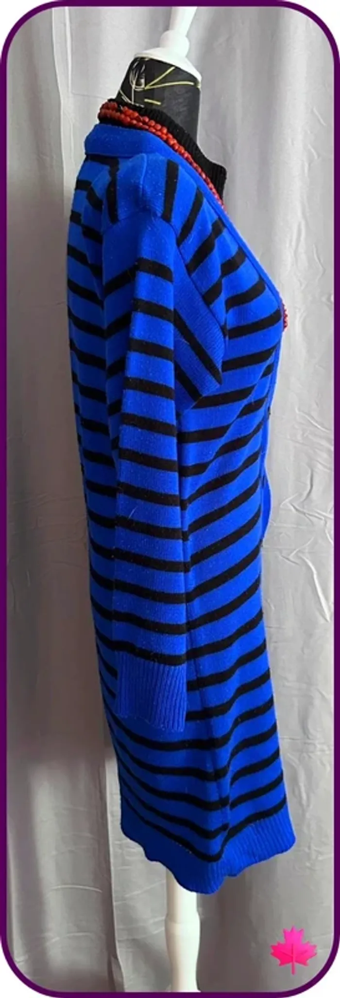 🌷robe vintage bleu et noir🌷 - photo numéro 2