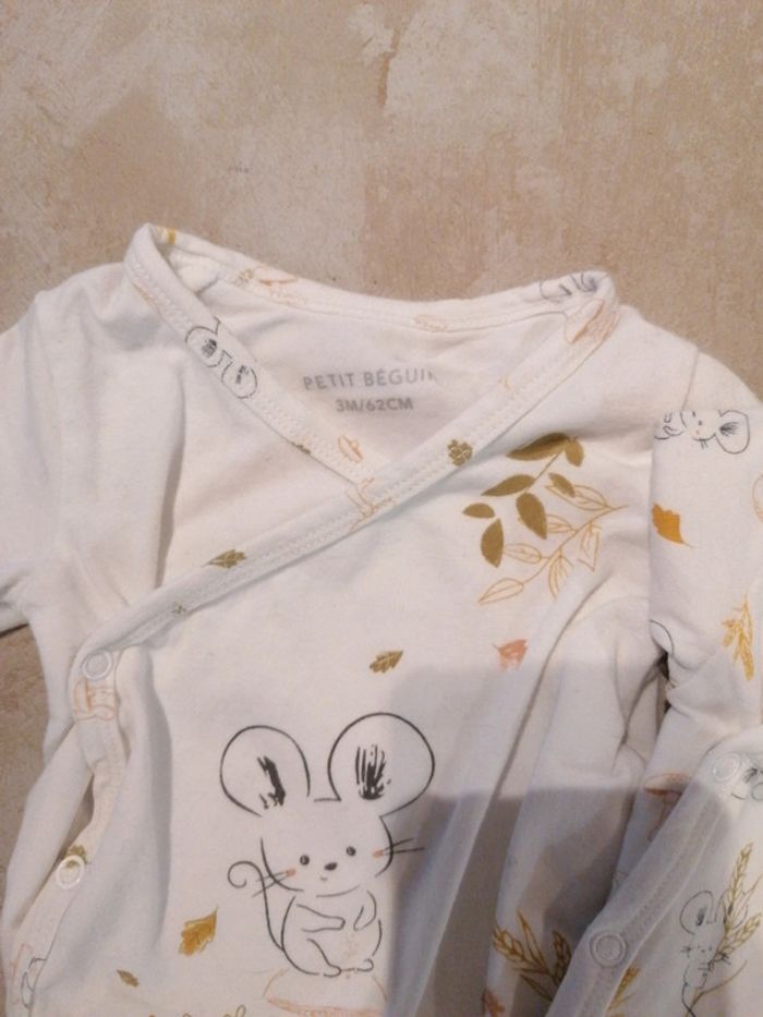 Lot de 2 bodies petit beguin 3 mois - photo numéro 4