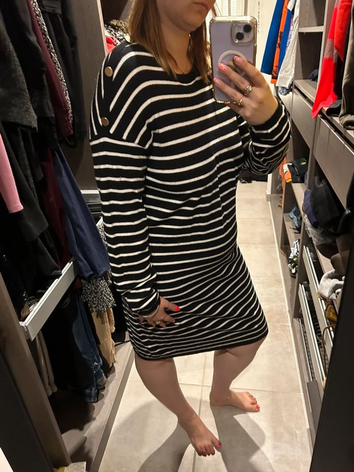 Robe pull rayés Camaïeu T44