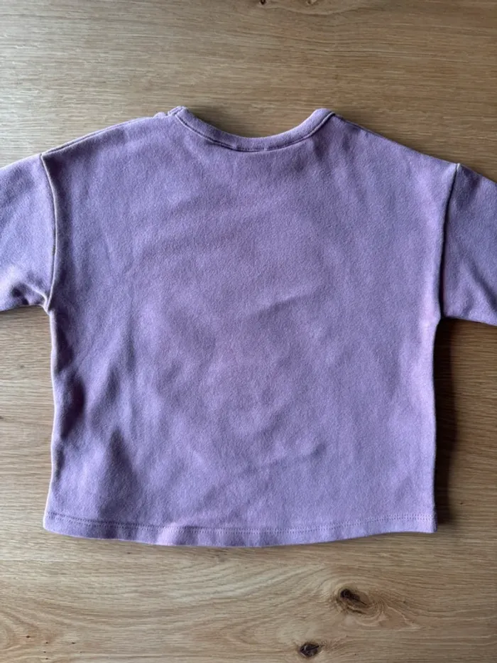 Teeshirt vieux rose ML coton épais avec Droppy/Peanuts - Taille 4 Ans - photo numéro 6