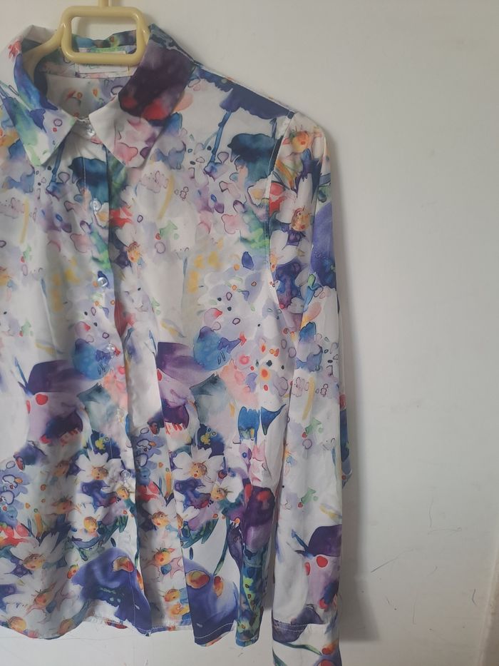 Chemise floral multicolore Hanxiner Taille L - photo numéro 6
