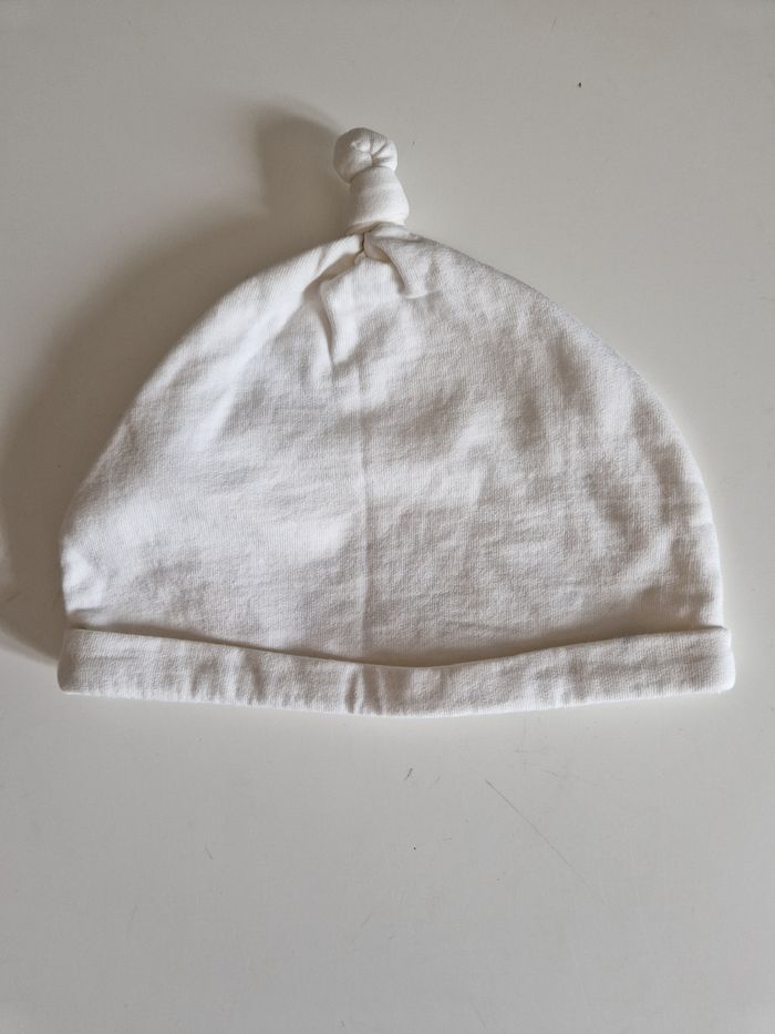 Bonnet en coton crème bébé - photo numéro 4