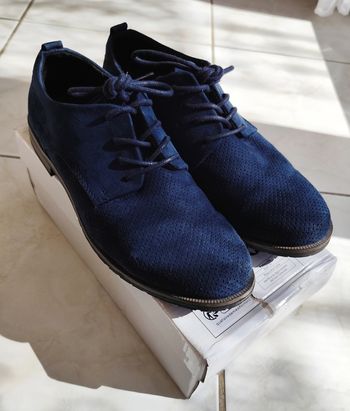 Chaussures à lacets style derby effet daim