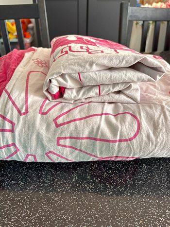 Parure de lit Hello Kitty Blanche & Rose (Housse + Taie)