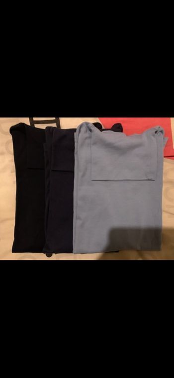 3 sous pull ou tee shirt collé rouler matière coton taille 1