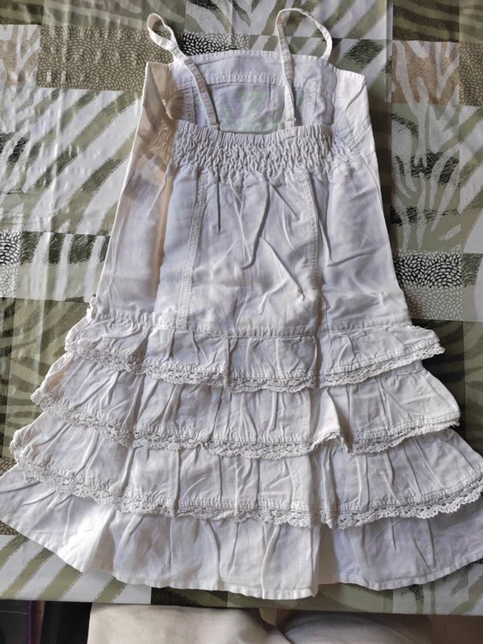 Robe cérémonie blanche courte à bretelles Gemo 12 ans - photo numéro 4