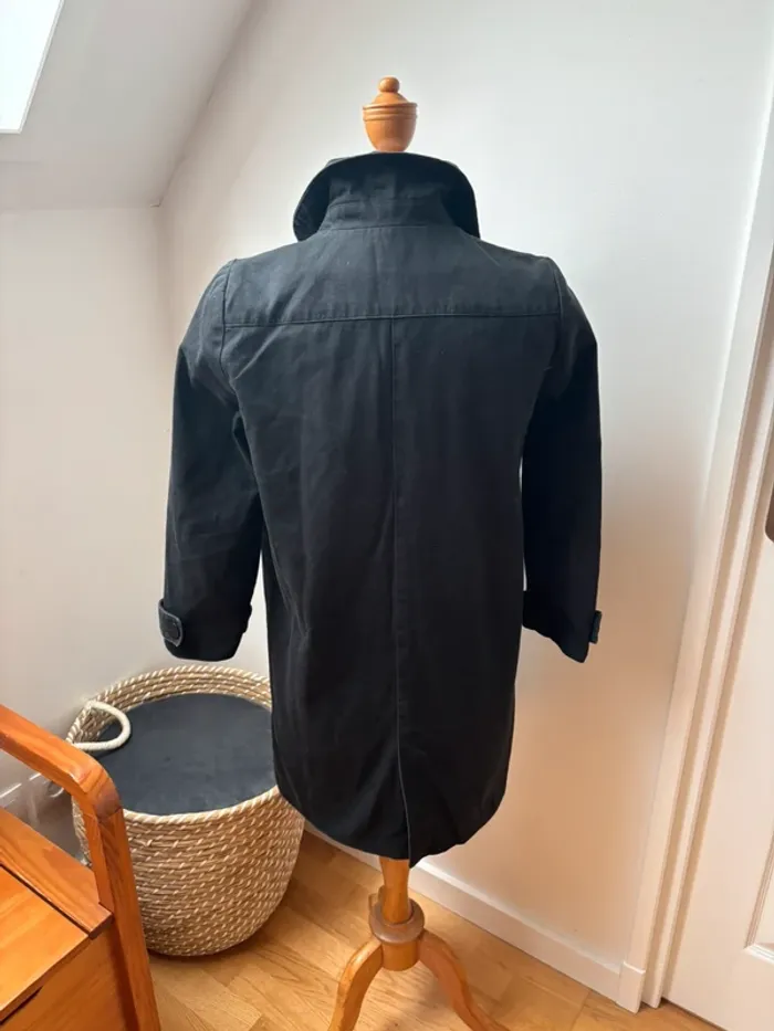 Trench 100% coton noir intérieur léopard - Modèle Koala - Maje - modèle koala- T38 - photo numéro 7