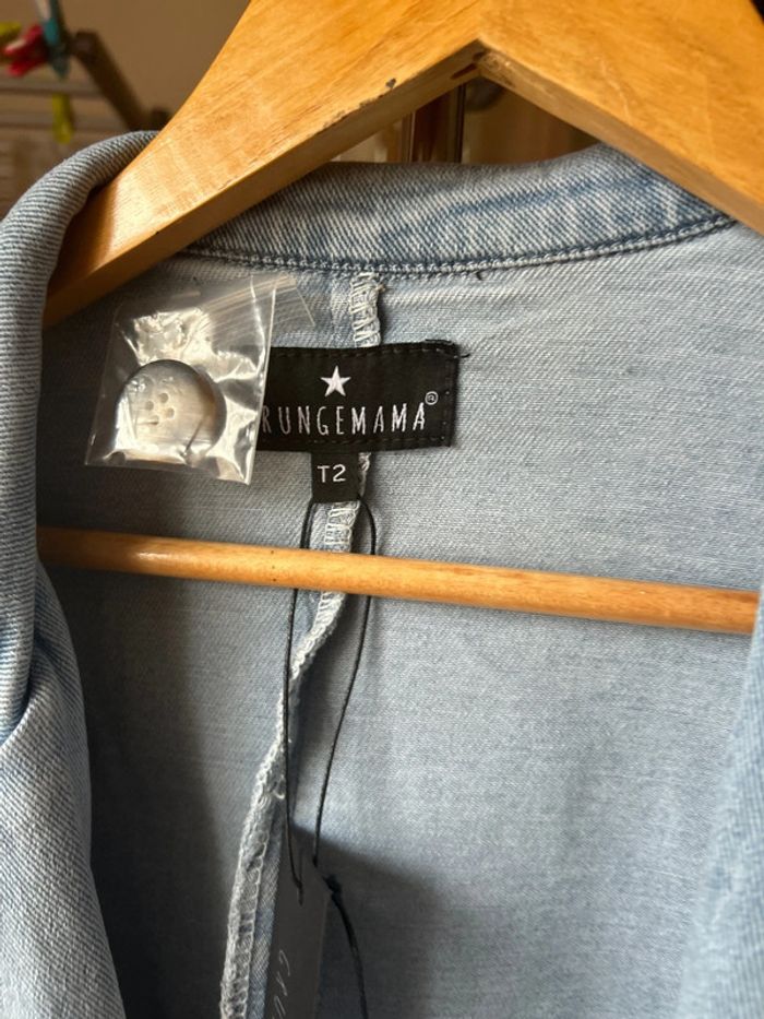 Veste en jean bleu clair Grungemama - photo numéro 2