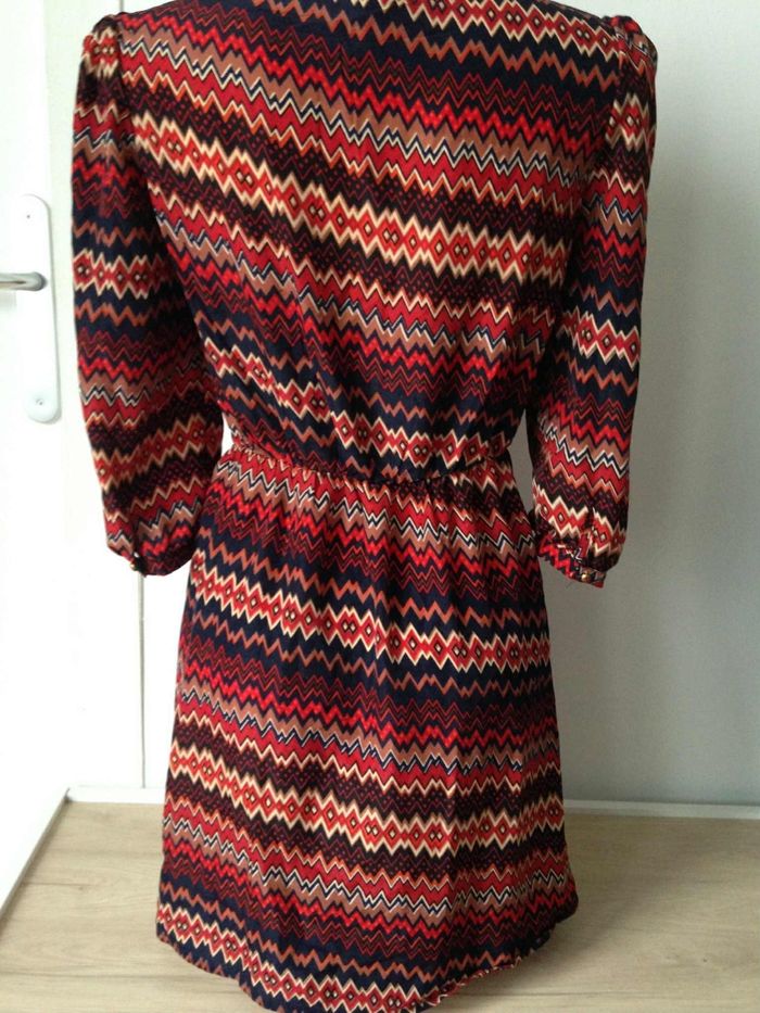 Robe aztèque col V/rond manches 3/4 lululove 36 - photo numéro 2