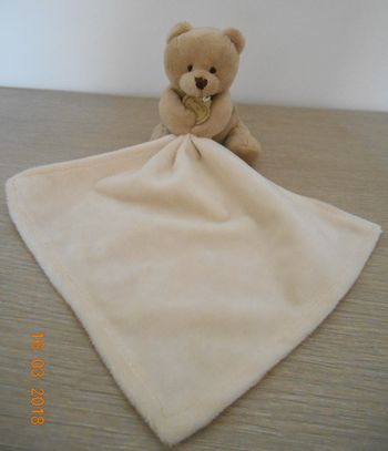 Doudou ourson "Doudou et Compagnie" Paris 17x17 cm