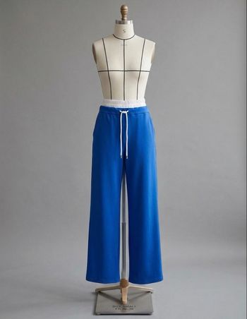 Pantalon large fluide - Taille M (38) - Bleu Roi - Neuf avec étiquette 