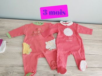 Lot de 2 dors bien fille 3 mois 