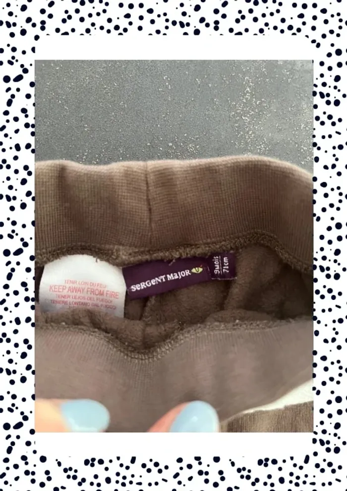Ensemble teeshirt manches longues Tape à l’œil et jogging Sergent Major taille 9 mois - photo numéro 8
