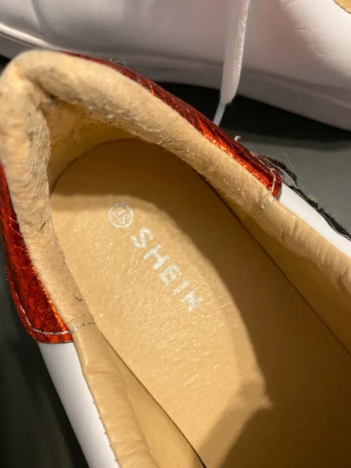 superbe chaussure tennis basket simili cuir shein 38 - photo numéro 5