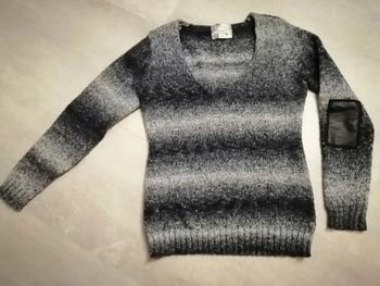 Pull bleu et blanc Taille M Bonobo