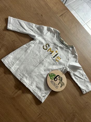 T shirt blanc manches longues Smile