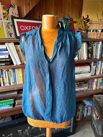 Chemisier transparent bleu