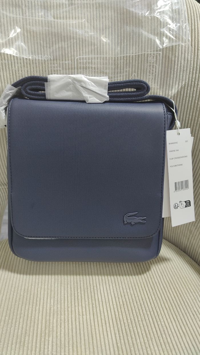 Sacoche à rabat Men's Classic Lacoste bleu - photo numéro 2