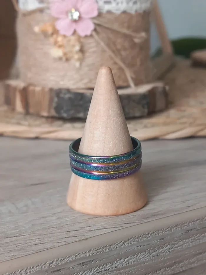 Bague en acier inoxydable taille 19 (60) - photo numéro 4
