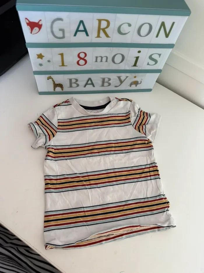 Haut tee shirt manches courtes 18 mois