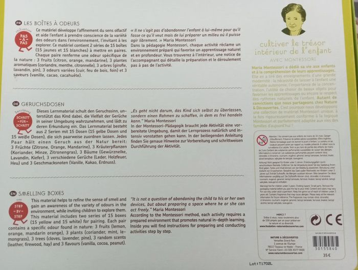 Jeu les boîtes à odeurs de Nature et découverte - photo numéro 7