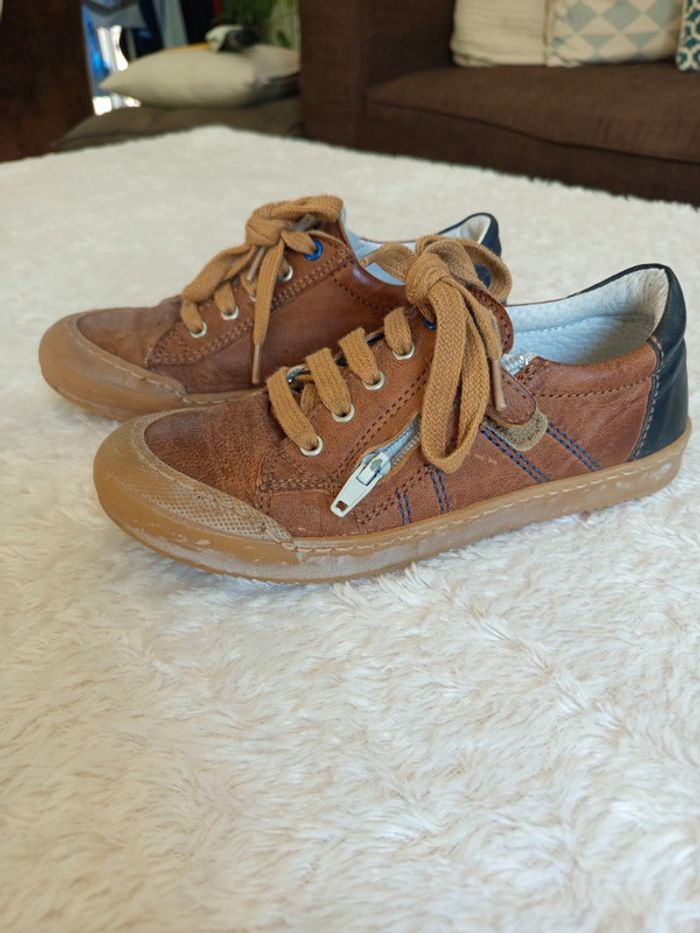 Chaussures à lacets et zip en cuir Bellamy en 31
