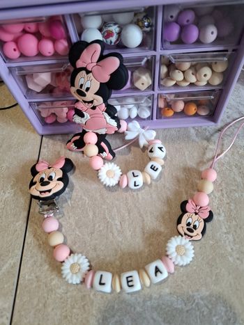 Attache tétine minnie 