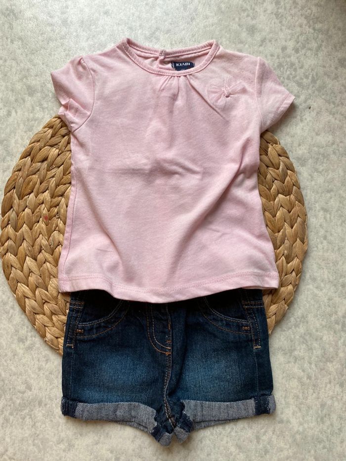Ensemble short fille 6 mois