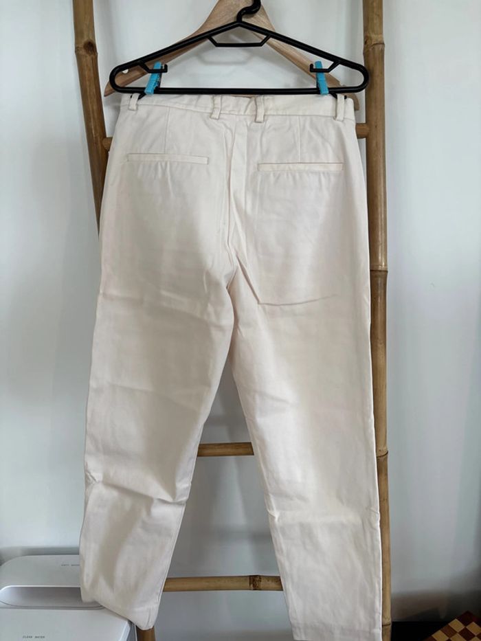 Pantalon habillé couleur crème Zara taille 40 - photo numéro 8