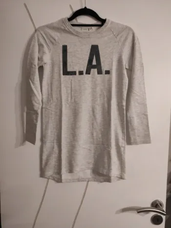 Robe sweat/tunique blanc/gris Name it  11ans