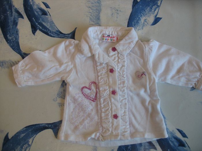 CHEMISIER ML BLANC BÉBÉ FILLE "LA COMPAGNIE DES PETITS" - 3 MOIS - n°01