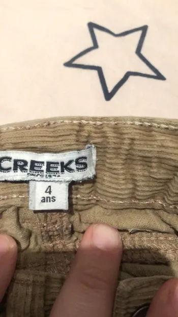 Pantalon velours creeks