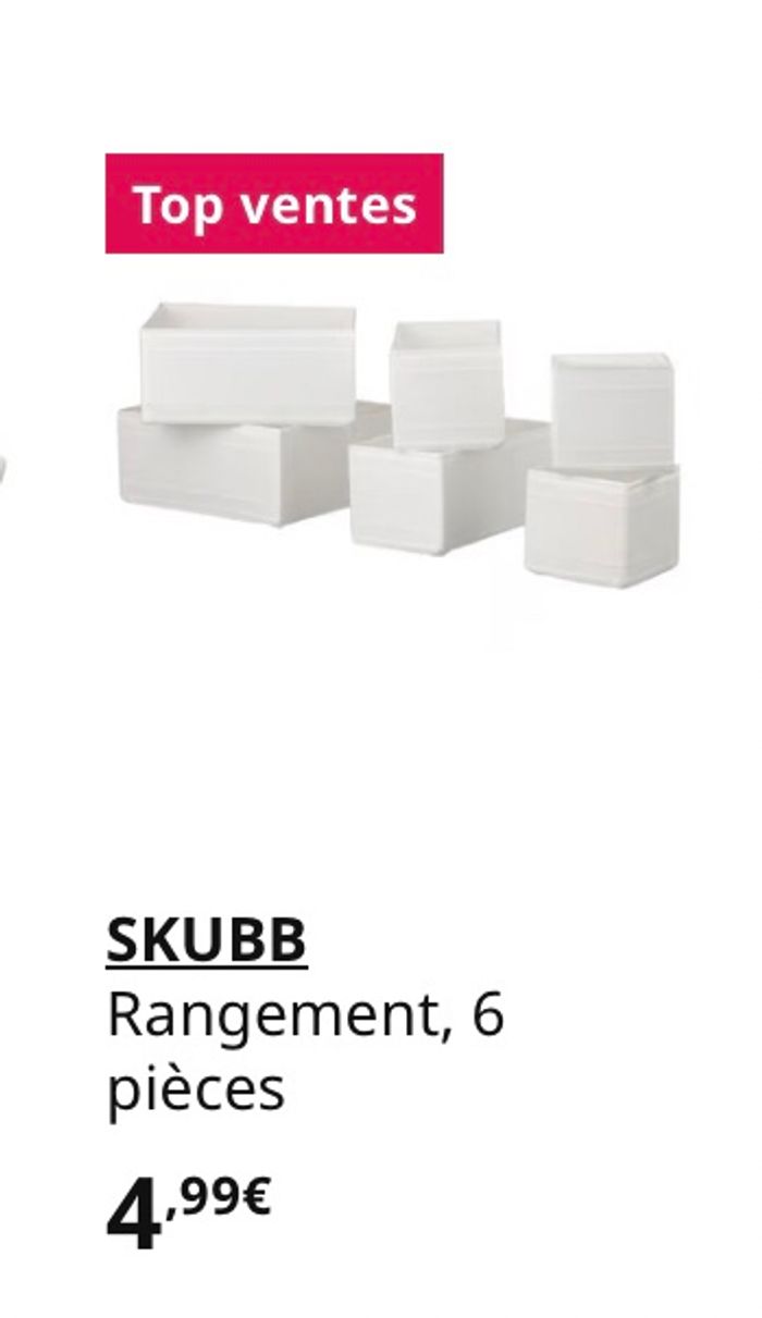 Table à langer SNIGLAR + Matelas SKOTSÄM + Housse + Corbeilles ÖNSKLIG (lot de 4) + Rangement SKUB (6 pièces) – Excellent état - photo numéro 5